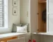 White linen colors cabinets for storage
