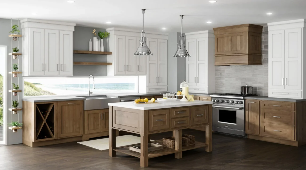 Photo-realistic rendering of a new kitchen remodel by Agile Cabinetry in Mt. Juliet. TN